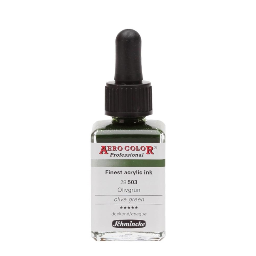 Schmincke Aerocolor Akrilik Mürekkep 28 ml 503 Olive Green