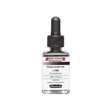 Schmincke Aerocolor Akrilik Mürekkep 28 ml 606 Dark Brown