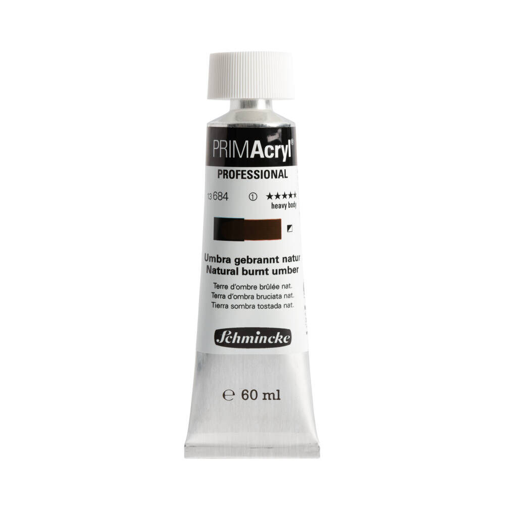 Schmincke Primacryl Artist Akrilik Boya 60 ml 684 Natural Burnt Umber