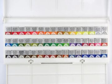 Afra Professional Water Colours Sulu Boya Seti Half Pan / Yarım Boy Tablet 48'Li