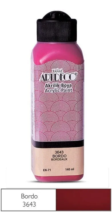 Artdeco Akrilik Boya 140 ml Bordo 3643