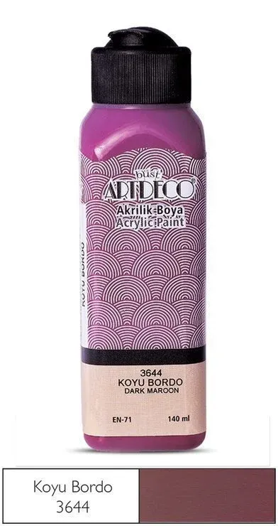 Artdeco Akrilik Boya 140 ml Koyu Bordo 3644