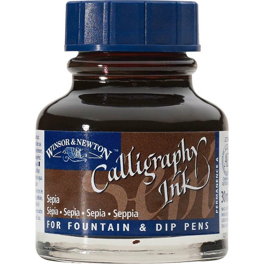 Winsor & Newton 609 Sepia Calligraphy Mürekkebi 30 ml