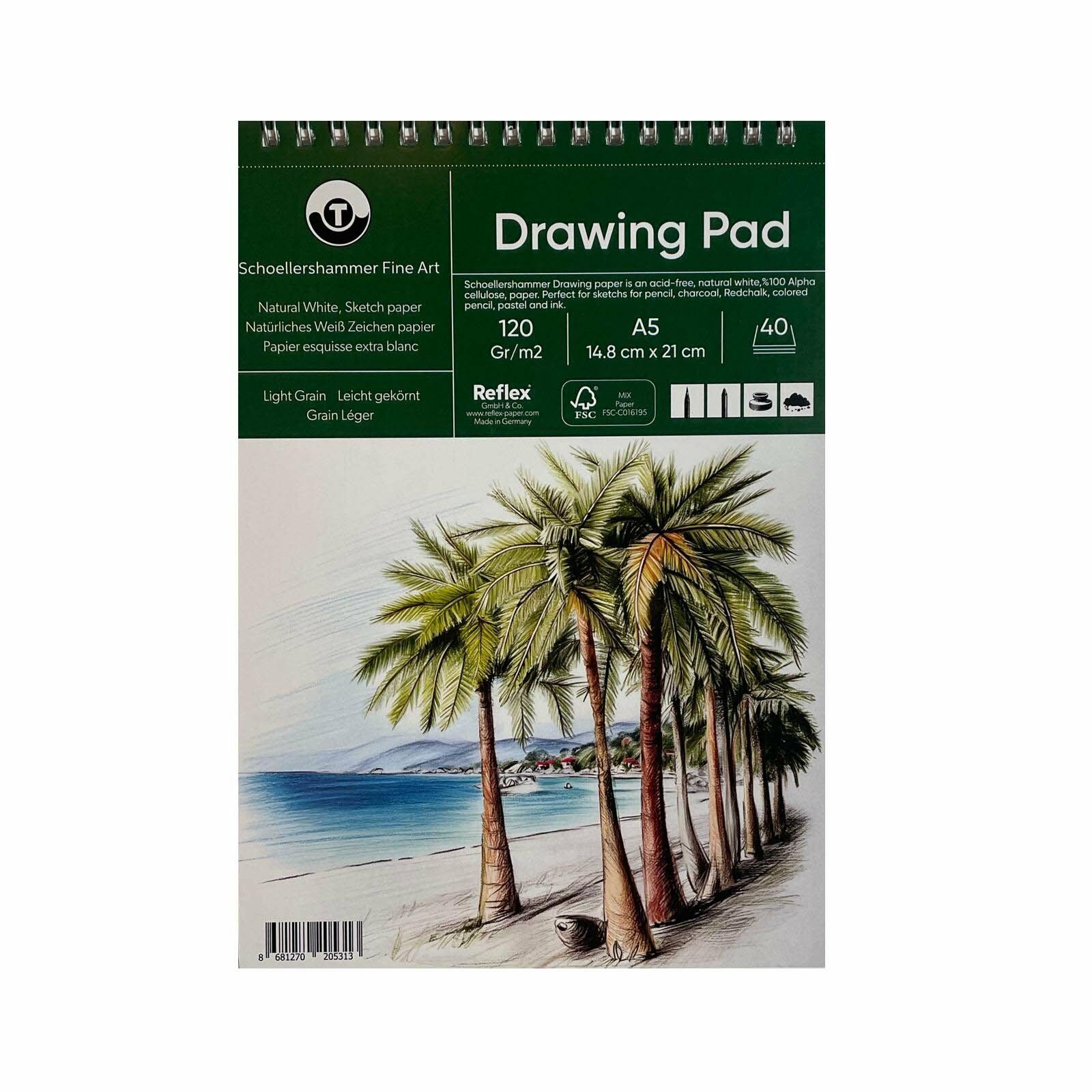 Schoellershammer Drawing Pad 120 gr. A5/40 yaprak Çizim Defteri