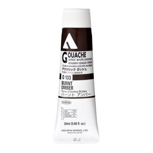 Holbein Akrilik Guaj Boya 20 ml D133 Burnt Umber