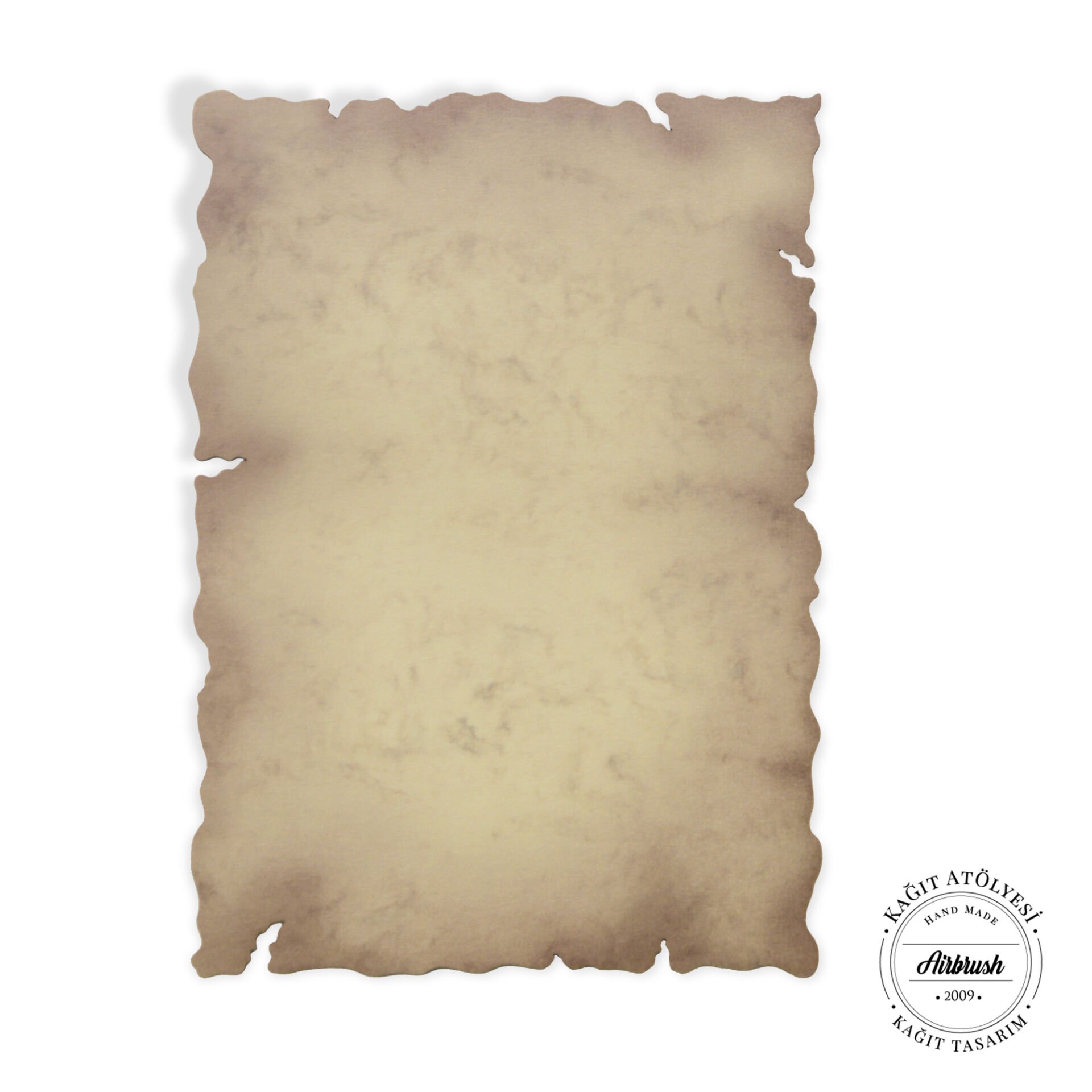 kağıt atölyesi 300 gr A7 naturel dikdörtgen