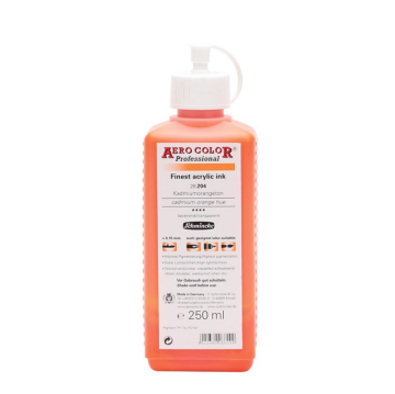 Schmincke Aerocolor Akrilik Mürekkep 250 ml 204 Cadmium Orange Hue
