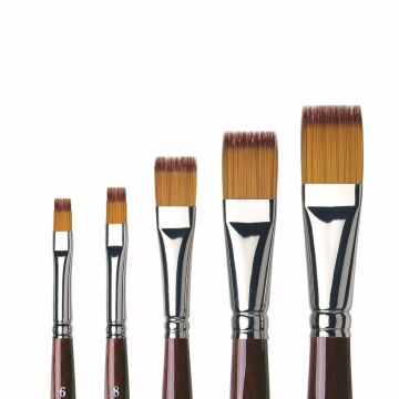 Da Vinci 1381 Serisi Fırça No:20 vario tip sentetik düz uçlu sulu boya ve hobi craft fırçası