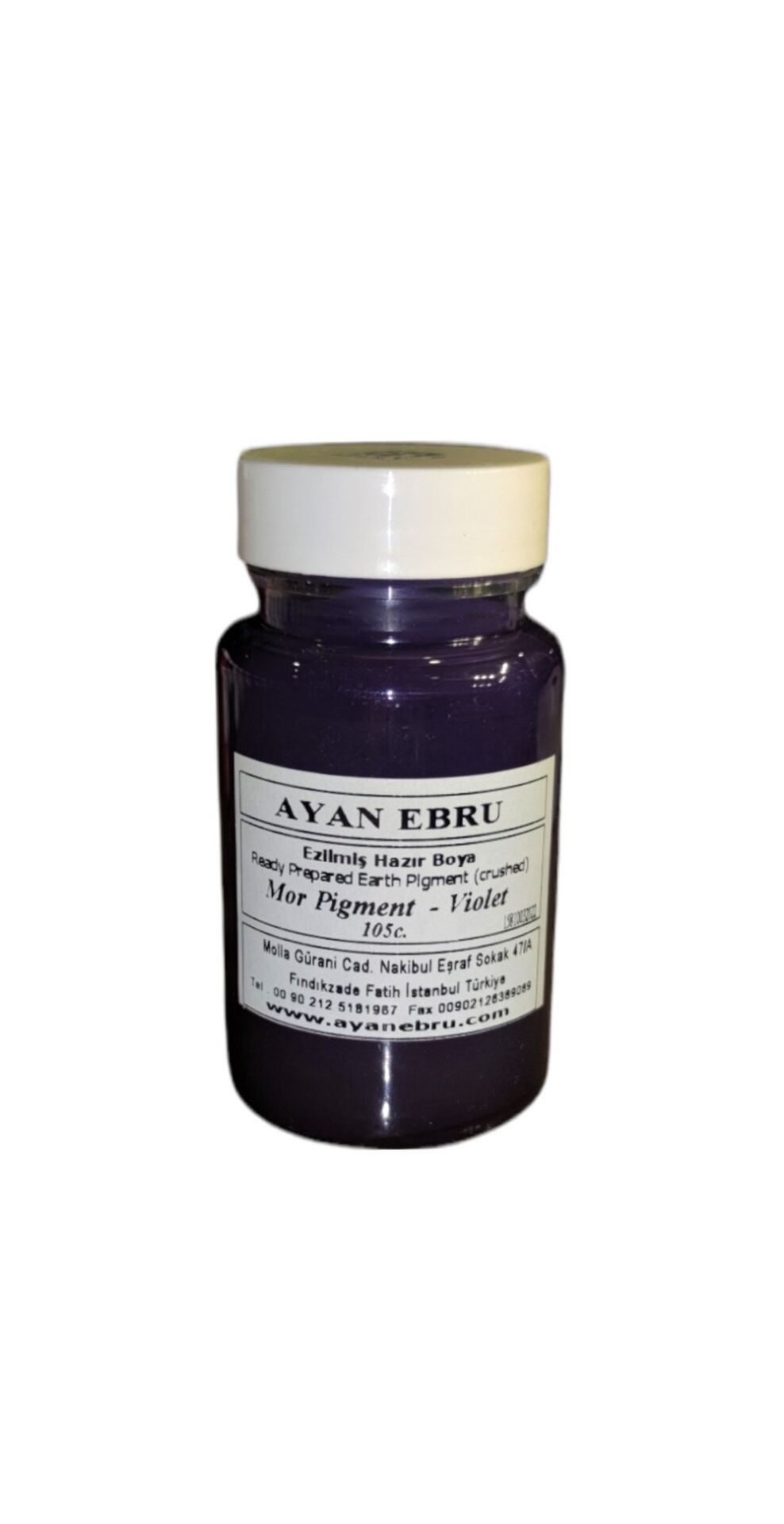 Ayan Ebru Ezilmiş Hazır Boya 105 cc Mor Pigment (Violet)