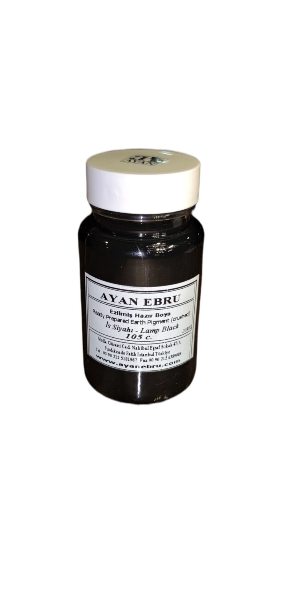 Ayan Ebru Ezilmiş Hazır Boya 105 cc İs Siyahı (Lamp Black)