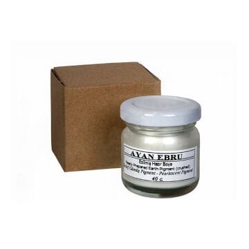 Ayan Ebru Ezilmiş Hazır Boya 40 cc Sedef Gümüş Pigment