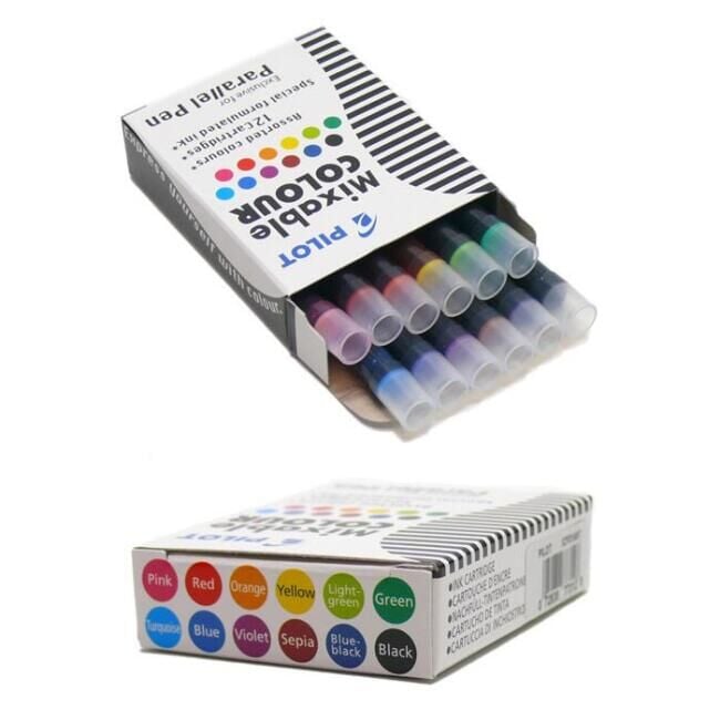 Pilot Paralel Pen Orjinal Kartuş Mixable Colour 12 Adet