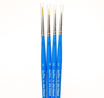 Karin By Da Vinci Çok Amaçlı (Nail Art, Tezhip, Minyatür, Sulu Boya, Guaj Boya) Fırça Seti No: 4