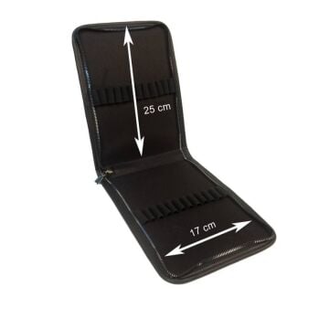 Karin Suni Deri Kalemlik / Fırçalık Geniş Aralıklı 24'lü