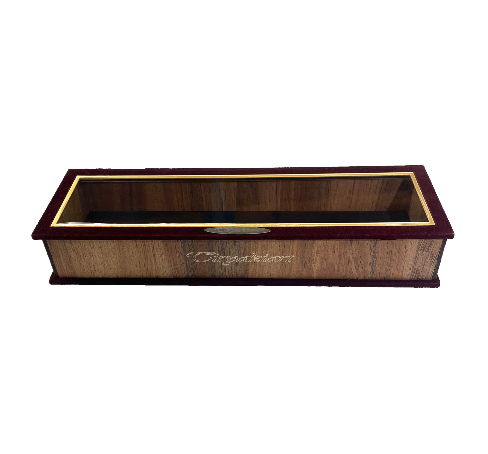 Tiryakiart Ahşap Kalemlik Büyük Boy Bordo