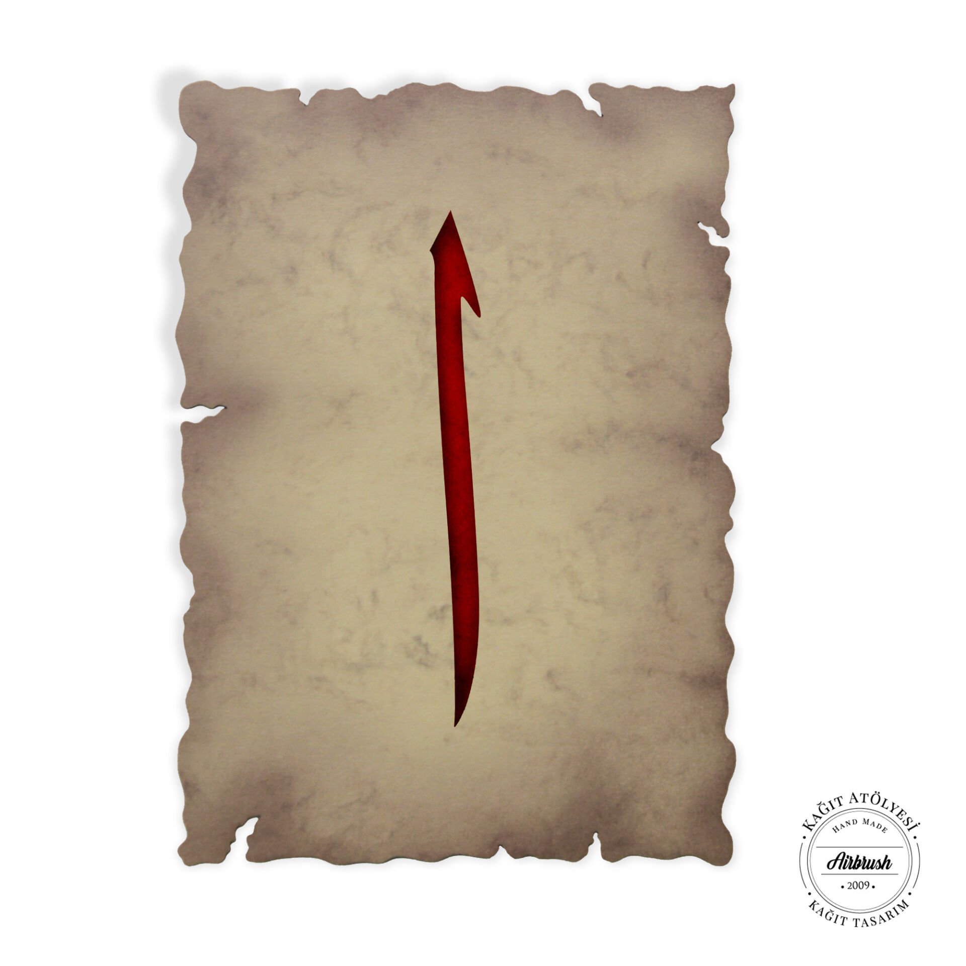 kağıt atölyesi 300 gr A6 kırmızı elif