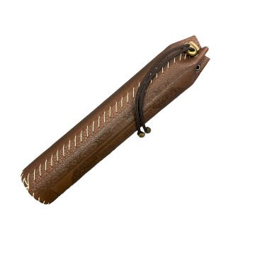 KALEMLİK Yuvarlak Uzun İpli Suni Deri MAT KAHVE