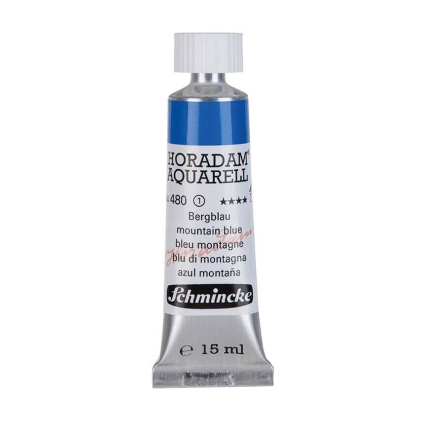 Schmincke Horadam Aquarell Artist Sulu Boya 15 ml Tüp Seri 1 480 Mountain Blue