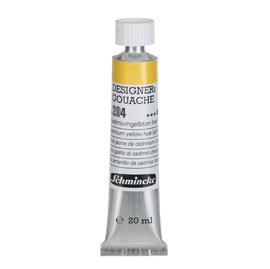 Schmincke 204 Cadmium Yellow Hue Light HKS Designers' Gouache Boya 20 ml