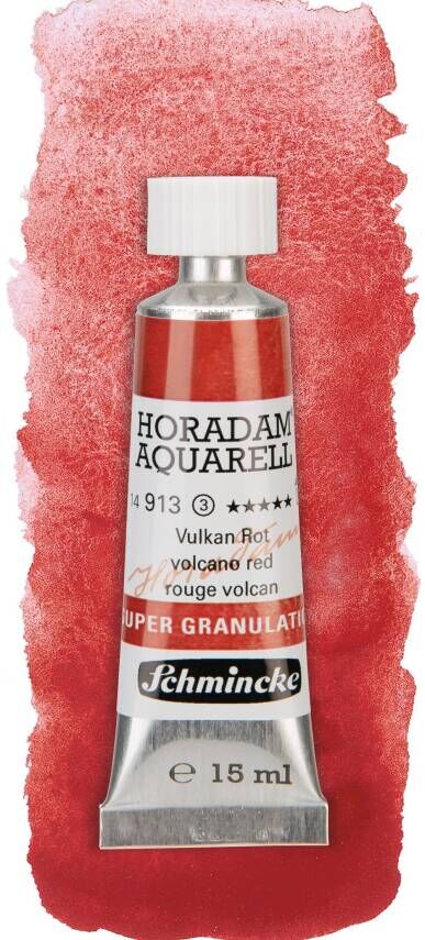 Schmincke Horadam Aquarell Super Granulation Sulu Boya 15 ml Tüp Seri 3 913 Volcano Red