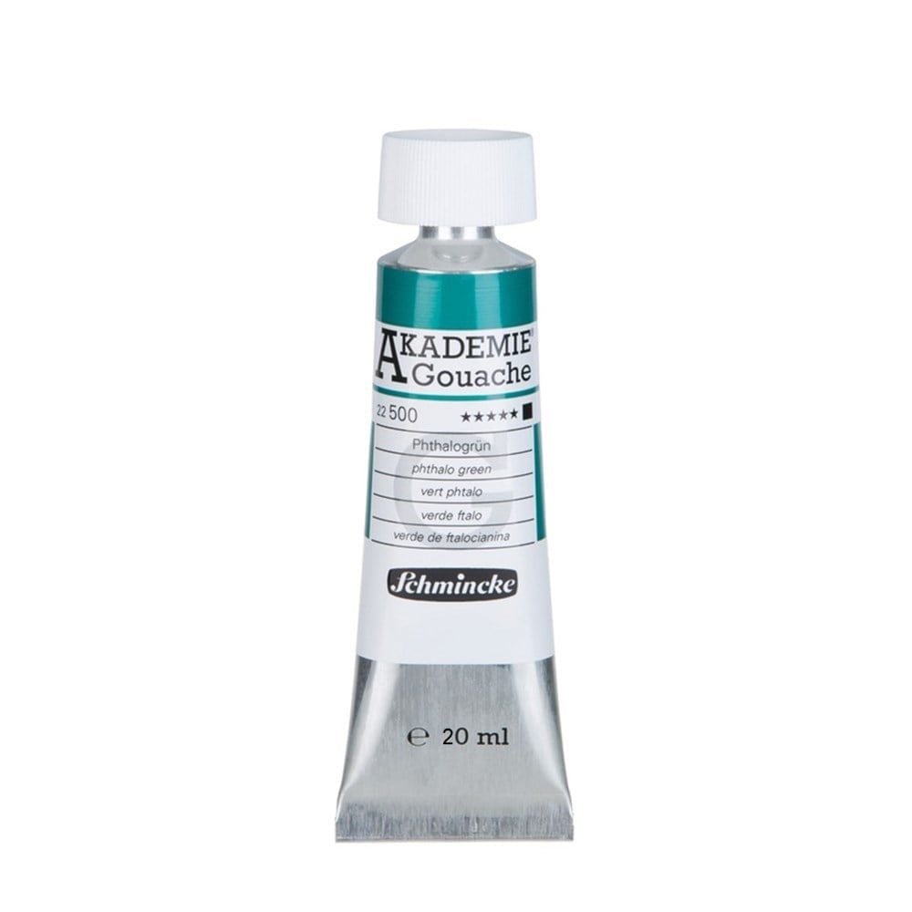 Schmincke Akademie Gouache boya 500 phthalo green 20 ml