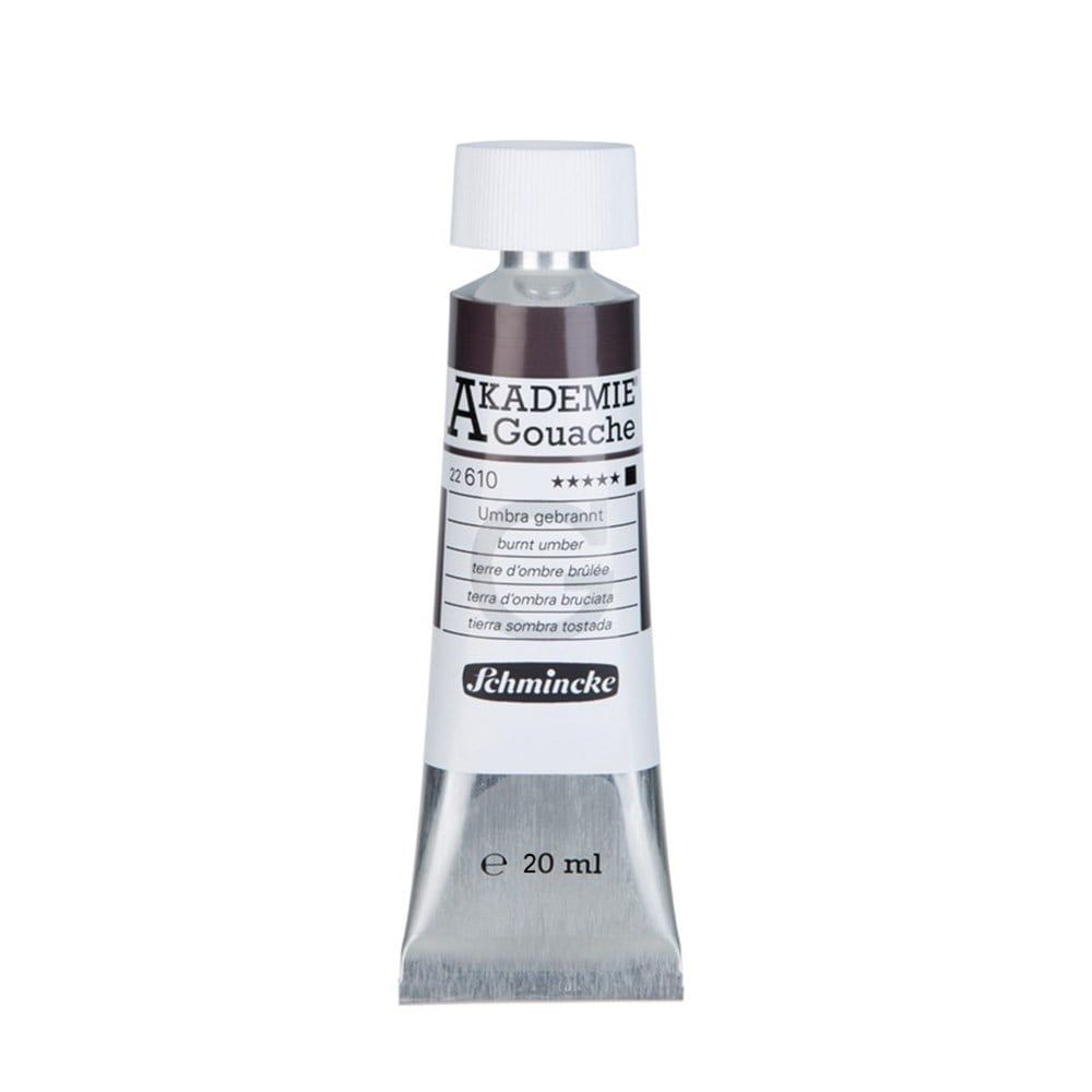 Schmincke Akademie Gouache boya 610 burnt umber 20 ml