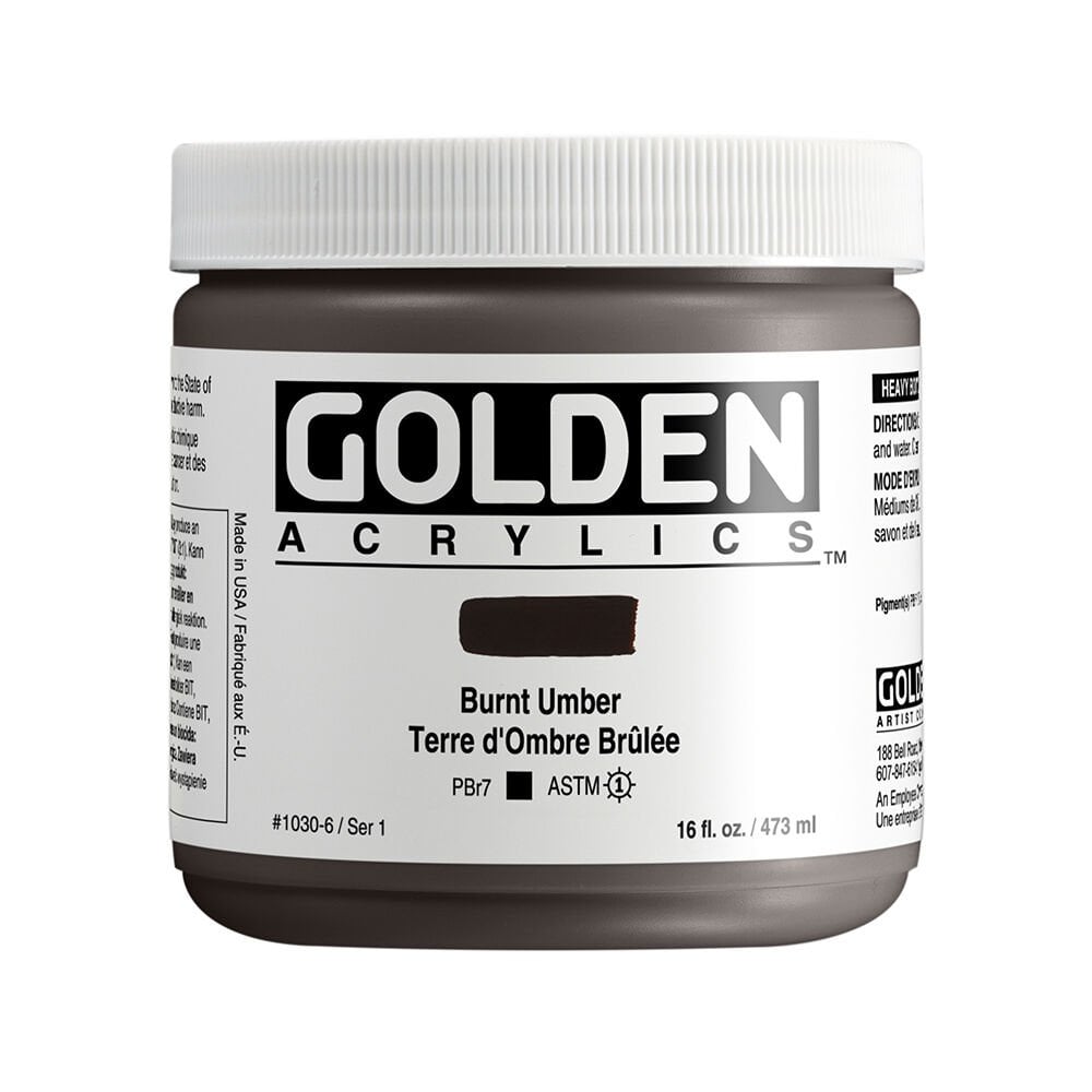 Golden Akrilik HB BURNT UMBER 473 ML