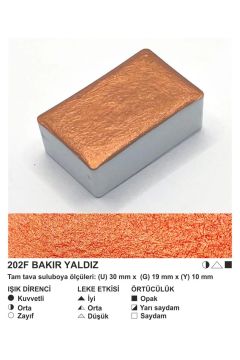 ŞemseArt No: 202F Bakır Yaldız Tam Tava Sulu Boya