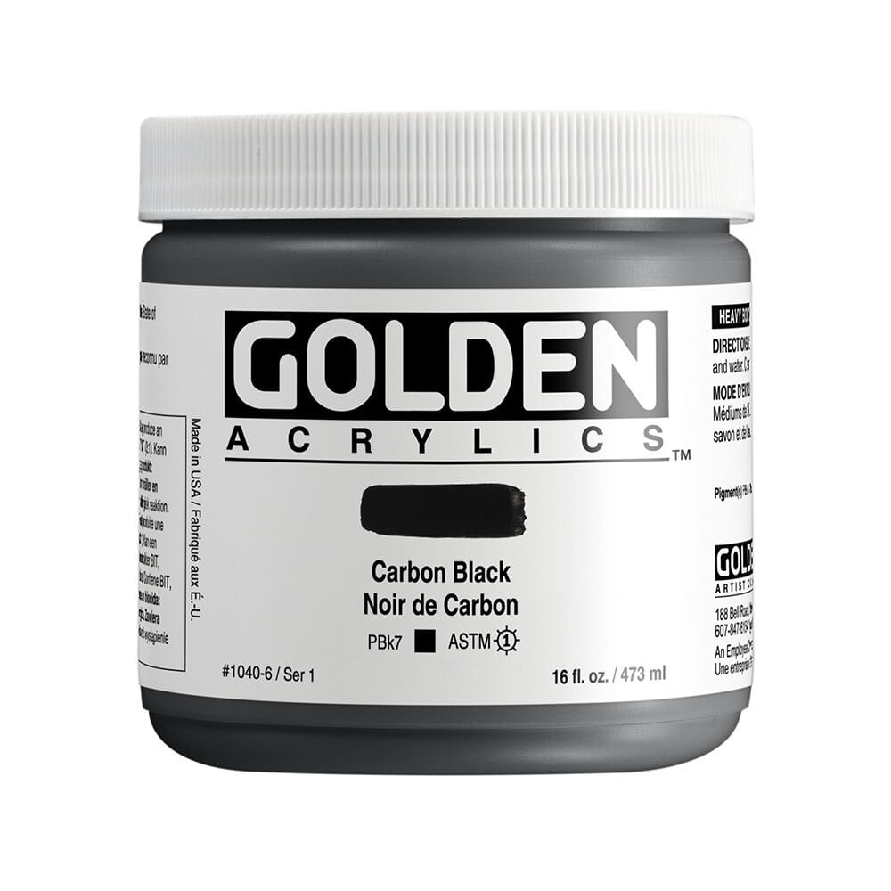 Golden Akrilik HB CARBON BLACK 473 ML