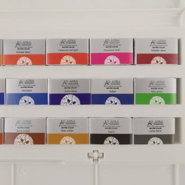 Afra Professional Water Colours Sulu Boya Seti Whole Pan / Büyük Boy Tablet 24'Lü