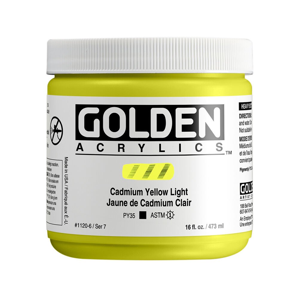 Golden Akrilik HB CADMIUM YELLOW LIGHT 473 ML