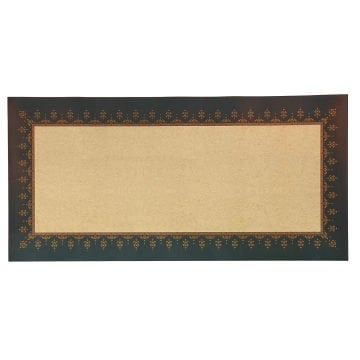 Tezhipli İçi Boş -18- Mat Kuşe Meşk Kağıdı Mohamad Badawi Alktifani 33x68 Cm Tıpkı Basım (KOYU YEŞİL - GOLD YALDIZ)