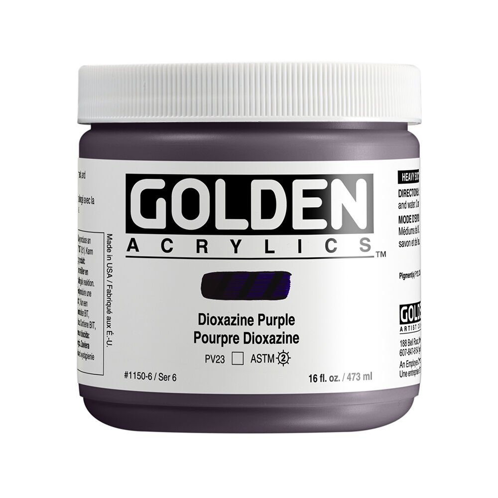 Golden Akrilik HB DIOXAZINE PURPLE 473 ML