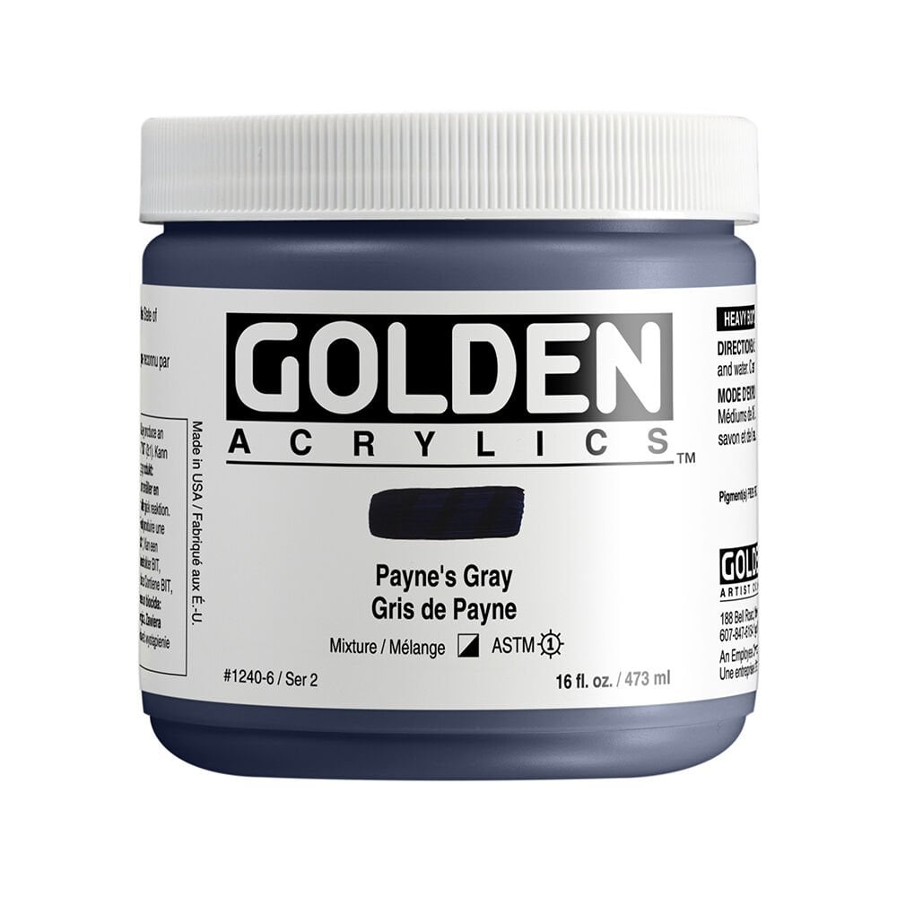 Golden Akrilik HB PAYNE'S GRAY 473 ML