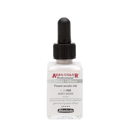 Schmincke Aerocolor Akrilik Mürekkep 28 ml 900 Aero shine silver