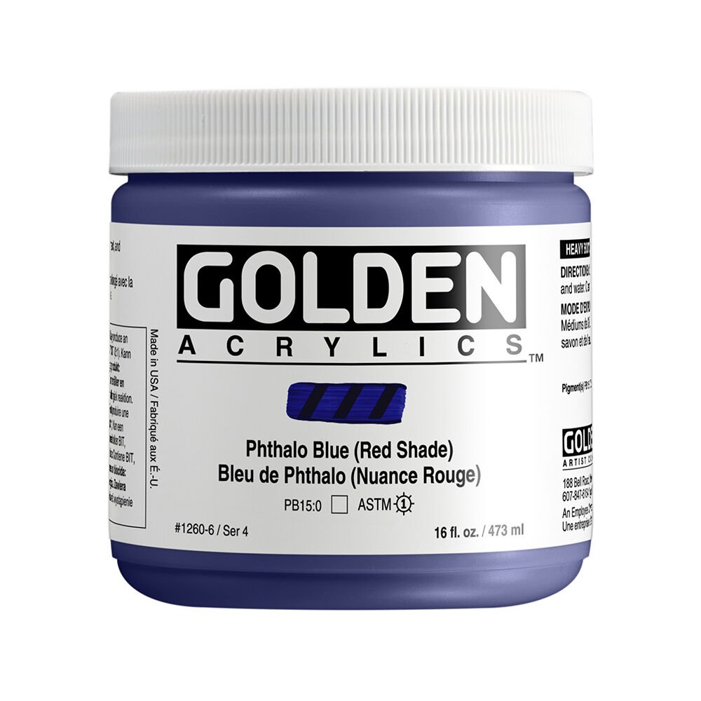 Golden Akrilik HB PHTH.BLUE (RED SH.) 473 ML