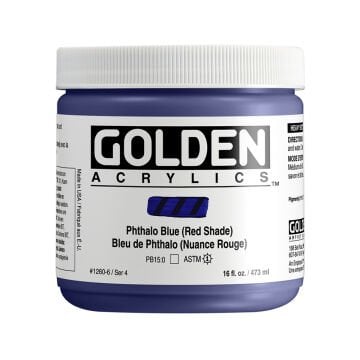 Golden Akrilik HB PHTH.BLUE (RED SH.) 473 ML
