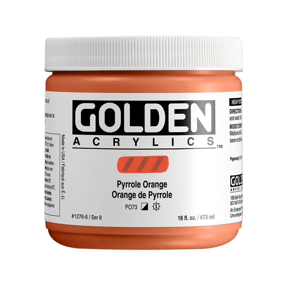 Golden Akrilik HB PYRROLE ORANGE 473 ML