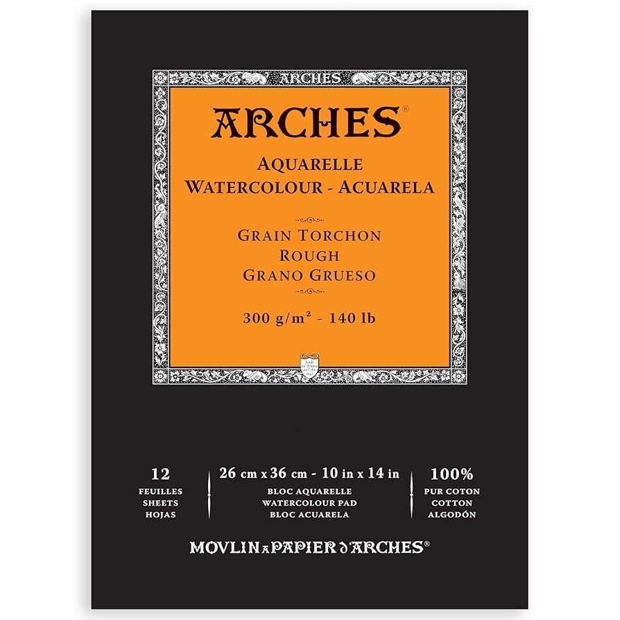 Arches Sulu Boya Kağıdı Rough Grano Grueso 300gr 26x36 cm 12 Yp