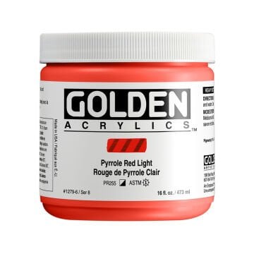 Golden Akrilik HB PYRROLE RED LIGHT 473 ML