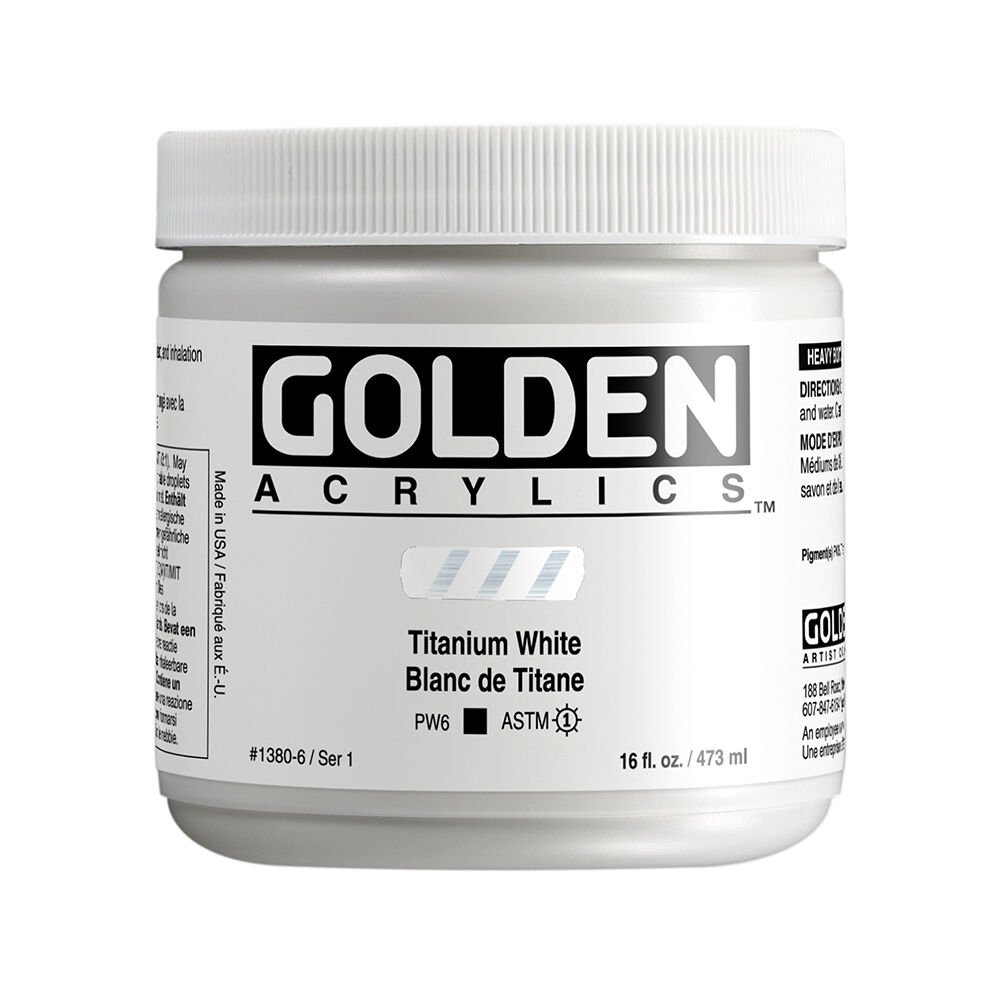 Golden Akrilik HB TITANIUM WHITE 473 ML