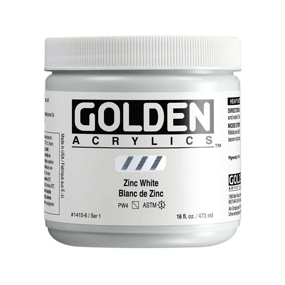 Golden Akrilik HB ZINC WHITE 473 ML