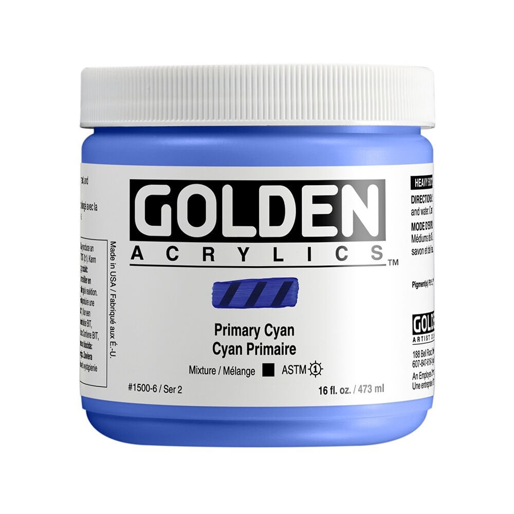 Golden Akrilik HB PRIMARY CYAN 473 ML