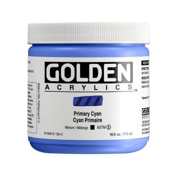 Golden Akrilik HB PRIMARY CYAN 473 ML