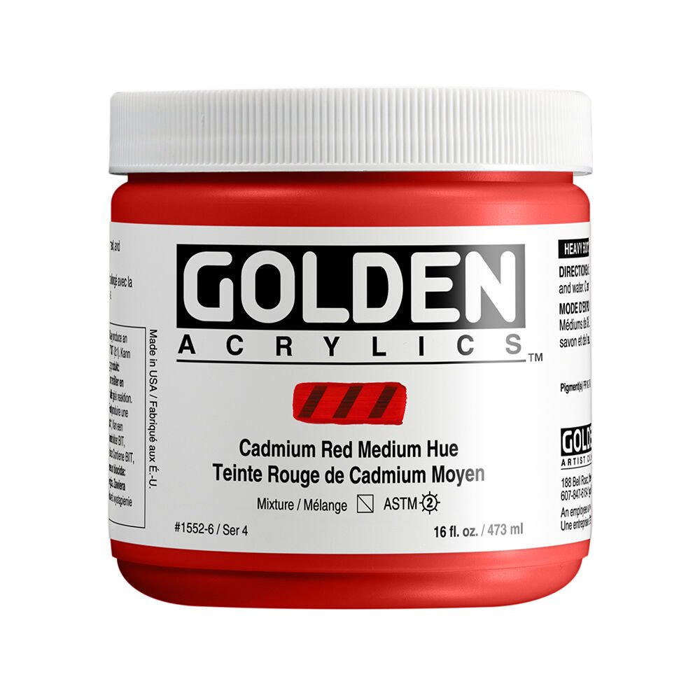 Golden Akrilik HB CADM. RED MEDIUM HUE 473ML