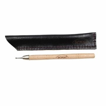 Şemseart Metal Yıldız Uçlu Mühre/Ahşap Sap (Deri Kılıflı )