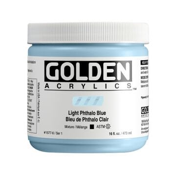 Golden Akrilik HB LIGHT PHTHALO BLUE 473 ML