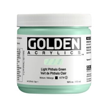 Golden Akrilik HB LIGHT PHTHALO GREEN 473 ML